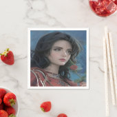 Niedliche Lady Paper Napkin Serviette (Beispiel)