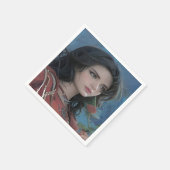 Niedliche Lady Paper Napkin Serviette (Ecke)