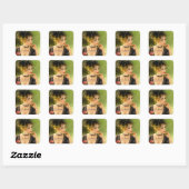 Niedliche Lady Square Stickers (Blatt)