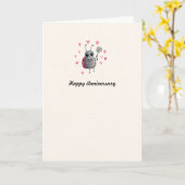 Niedliche Ladybird Ladybug Jubiläumskarte Karte (Gelbe Blume)