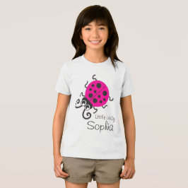 Niedliche Ladybuen-Mädchen nennen rosa weißen T -  Tri-Blend Shirt