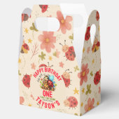 Niedliche Ladybug 1. Geburtstag | Bug Theme Party Geschenkschachtel (Geöffnet)