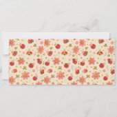 Niedliche Ladybug 1. Geburtstag | Bug Theme Ticket Einladung (Rückseite)