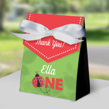 Niedliche Ladybug 1. Geburtstag Gastgeschenk Box f