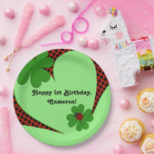 Niedliche Ladybug 1. Geburtstag Party Pappteller (Party)