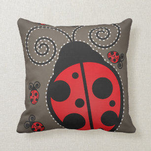 Niedliche Ladybug American Mojo Throw Kissen