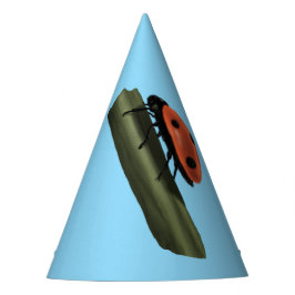 Niedliche Ladybug an einer Baumgrenze Partyhütchen