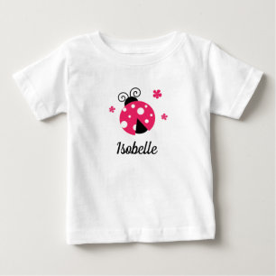 Niedliche Ladybug Art Personalisiert Baby T-shirt