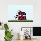 Niedliche Ladybug Art tiled You are my rock Poster (Heimbüro)