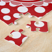 Niedliche Ladybug auf einem Leaf - Mädchen in Rot Puzzle (Seite)