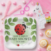 Niedliche Ladybug Baby Duschpapier Teller (Party)