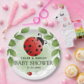 Niedliche Ladybug Baby Duschpapier Teller (Party)