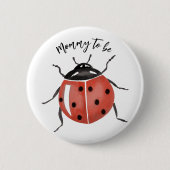 Niedliche Ladybug Babydusche Button (Vorderseite)