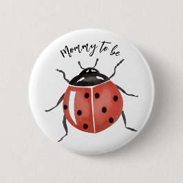 Niedliche Ladybug Babydusche Button