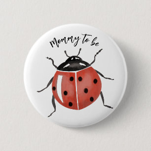 Niedliche Ladybug Babydusche Button