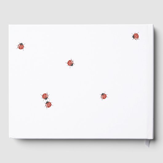 Niedliche Ladybug Babydusche Gästebuch (Rückseite)