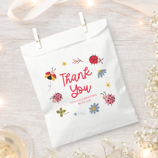 Niedliche Ladybug Babydusche Geschenktütchen (Ausgeschnitten)