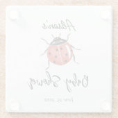 Niedliche Ladybug Babydusche Glasuntersetzer (Rückseite)