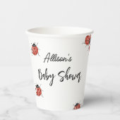 Niedliche Ladybug Babydusche Pappbecher (Vorderseite)