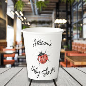 Niedliche Ladybug Babydusche Pappbecher