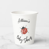 Niedliche Ladybug Babydusche Pappbecher (Vorderseite)