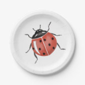 Niedliche Ladybug Babydusche Pappteller (Vorderseite)