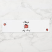 Niedliche Ladybug Babydusche Wasserflaschenetikett (Einzelnes Label)