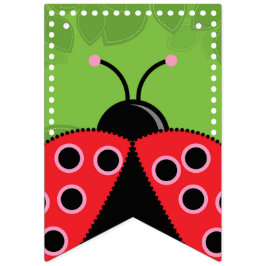 Niedliche Ladybug Birthday Bunting Flags/Banner Wimpelkette