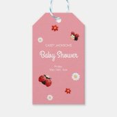 Niedliche Ladybug Blume Kinderdusche Geschenkanhänger (Vorderseite)