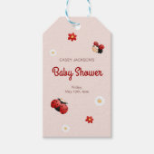Niedliche Ladybug Blume Kinderdusche Geschenkanhänger (Vorderseite)