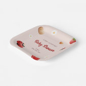 Niedliche Ladybug Blume Kinderdusche Pappteller (Gewinkelt)