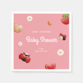 Niedliche Ladybug Blume Kinderdusche Serviette (Vorderseite)