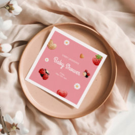 Niedliche Ladybug Blume Kinderdusche Serviette