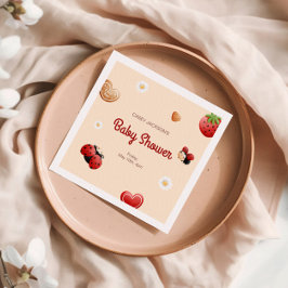 Niedliche Ladybug Blume Kinderdusche Serviette