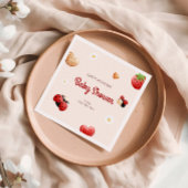 Niedliche Ladybug Blume Kinderdusche Serviette