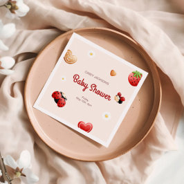 Niedliche Ladybug Blume Kinderdusche Serviette