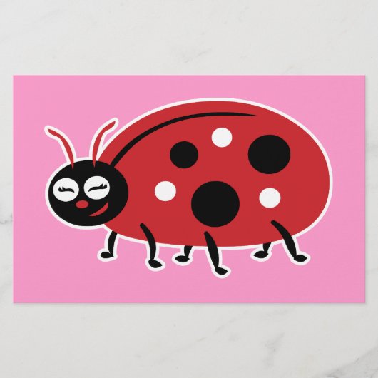Niedliche Ladybug Briefpapier (Vorderseite)