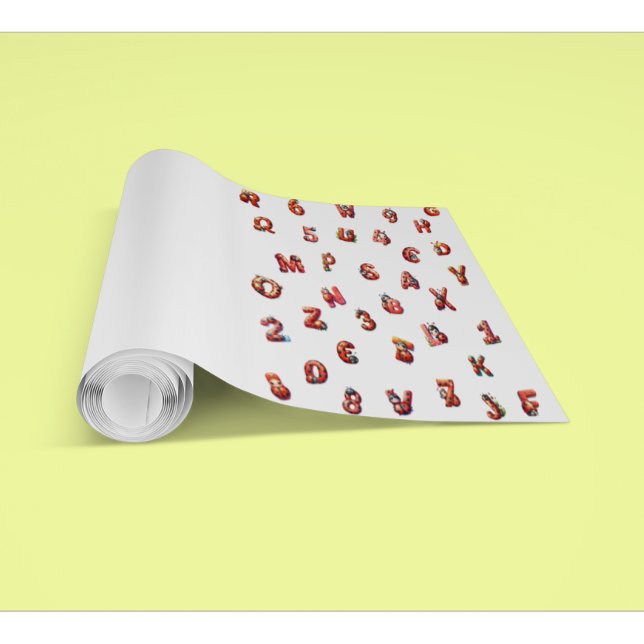 Niedliche Ladybug Buchstaben Zahlen Wasserfarbmust Tapete (Von Creator hochgeladen)