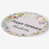 Niedliche Ladybug Butterfly Daisy floral Rustikale Pappteller (Schrägansicht)