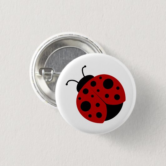 Niedliche Ladybug Button (Vorne & Hinten)
