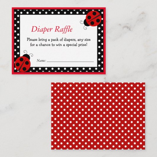 Niedliche Ladybug Danke Mini-Note-Karte Mitteilungskarte (Vorne/Hinten)