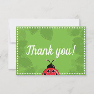 Niedliche Ladybug Dankeschön-Karte Dankeskarte