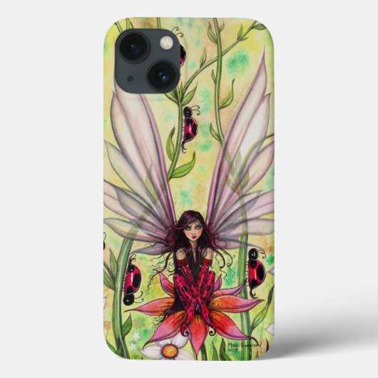 Niedliche Ladybug Fairy Fantasy Illustration Case-Mate iPhone Hülle (Rückseite)