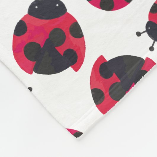 Niedliche Ladybug Fleecedecke (Ecke)