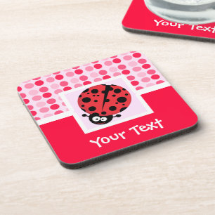 Niedliche Ladybug Getränkeuntersetzer