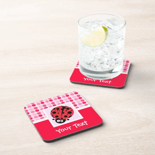 Niedliche Ladybug Getränkeuntersetzer (Rechte Seite)