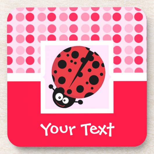 Niedliche Ladybug Getränkeuntersetzer (Vorderseite)