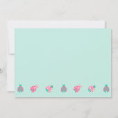 Niedliche Ladybug Girls Geburtstagsfeier Einladung (Rückseite)