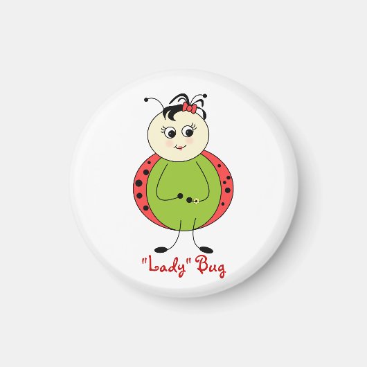 Niedliche Ladybug Girly Mode Magnet (Vorne)