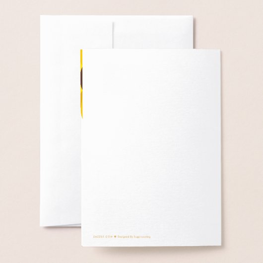 Niedliche Ladybug-Goldfohlen-Nummer Geburtstag Folienkarte (Rückseite mit Umschlag)